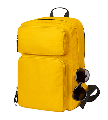 Notebook-Rucksack FELLOW in gelb mit Sonnenbrille