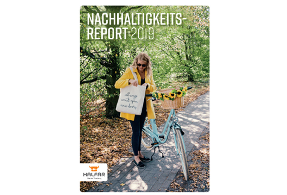 Titelseite des Halfar Nachhaltigkeitsreports 2019